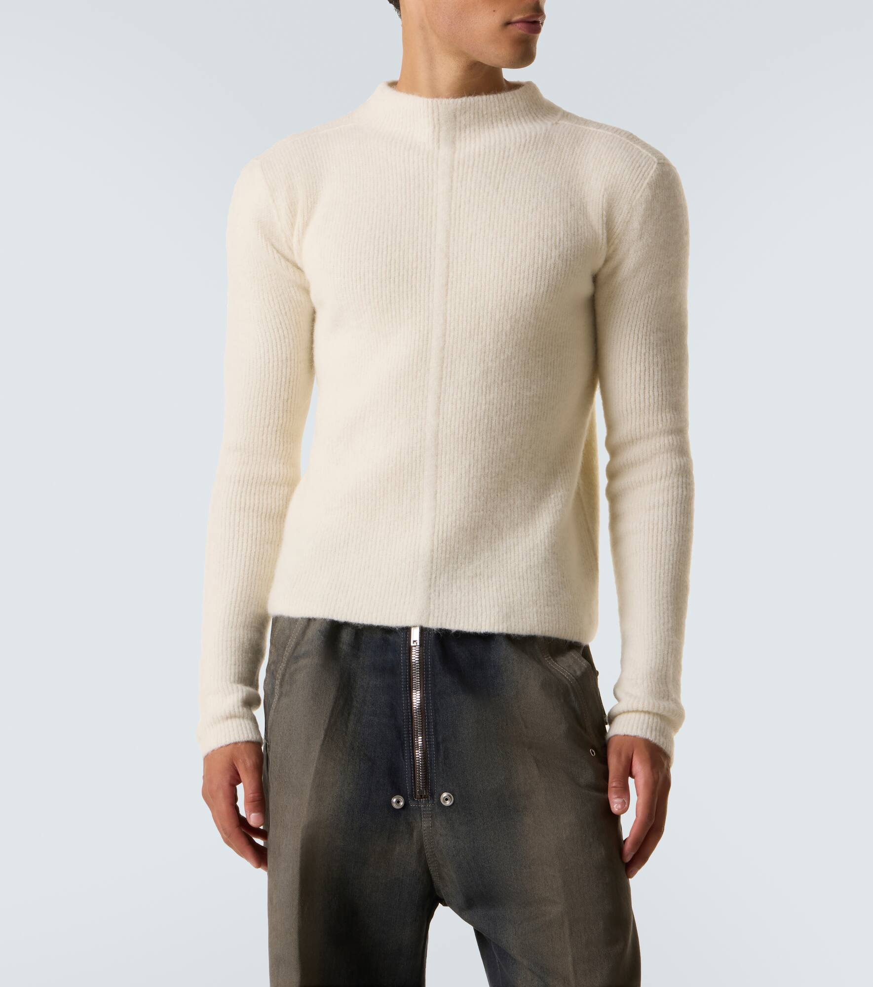 Ribbed-knit alpaca wool-blend sweater - 3