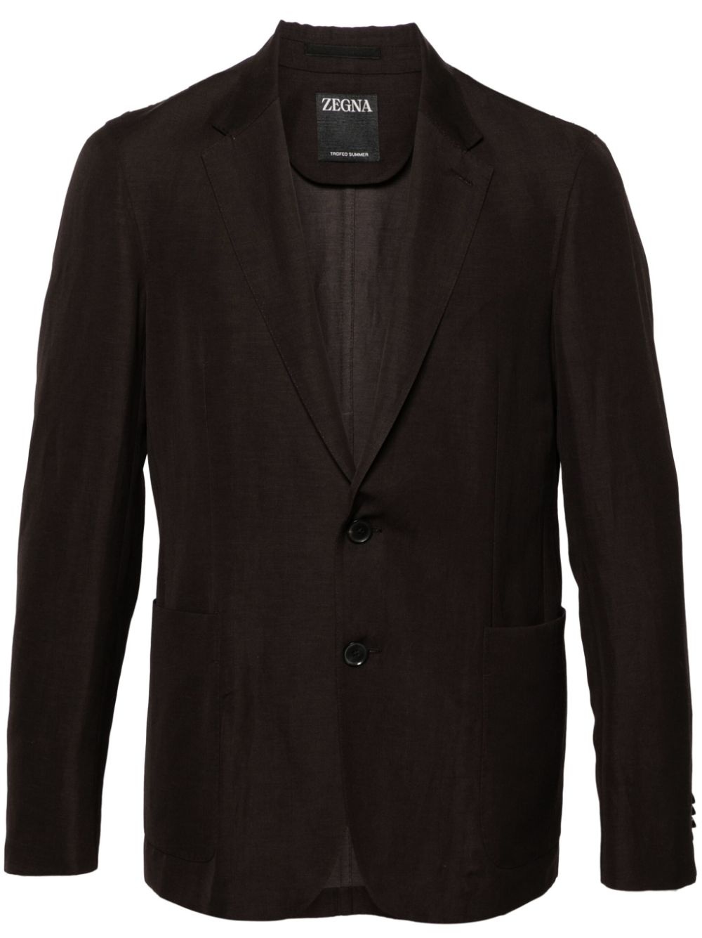 notched-lapels single-breasted blazer - 1