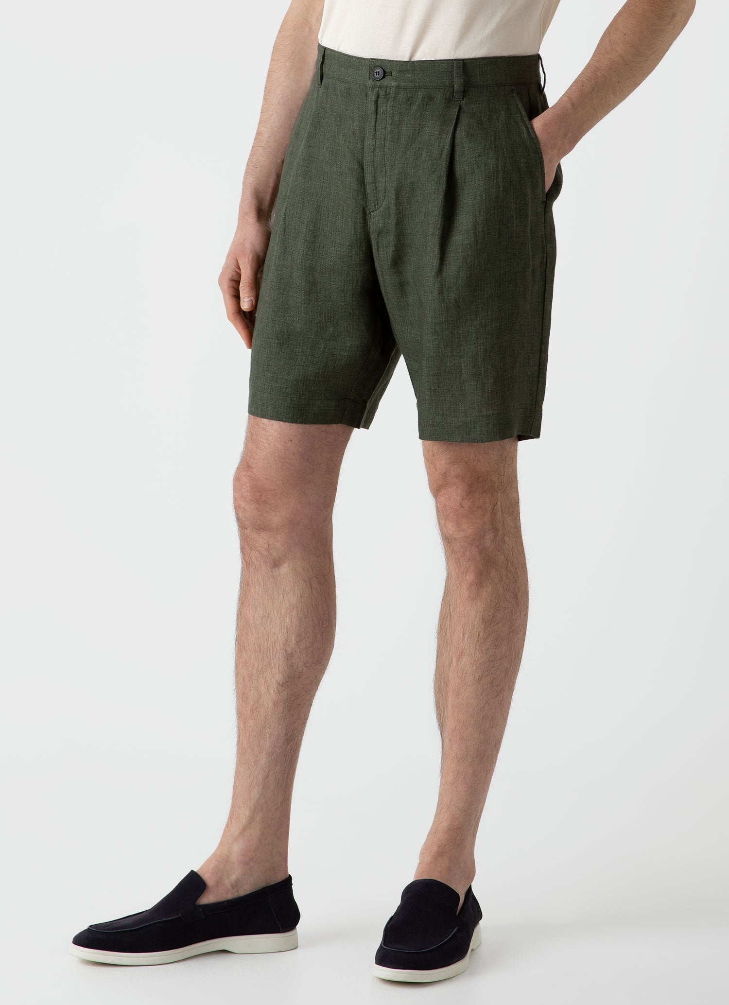 Pleated Linen Short - 3