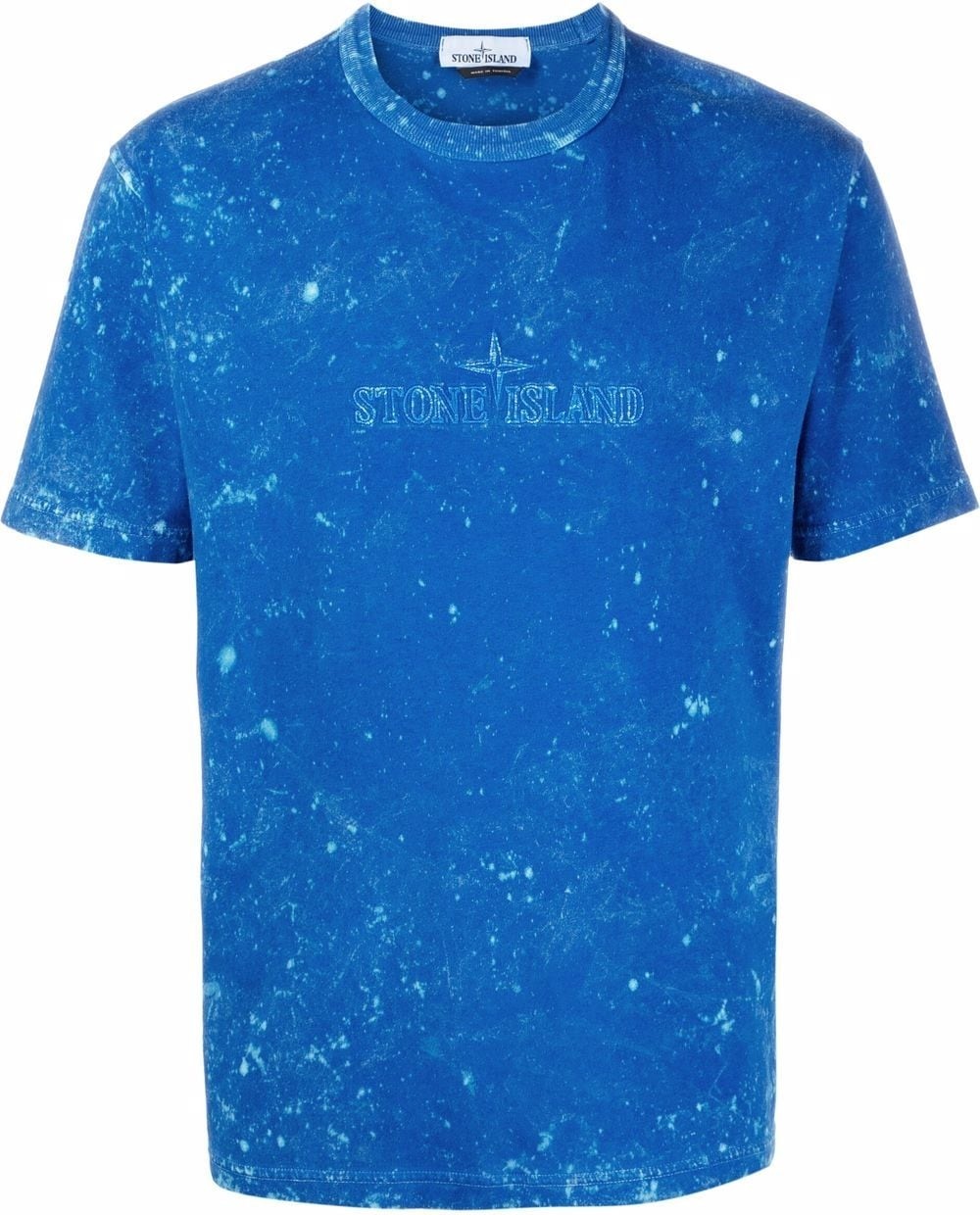 splatter-effect logo-print T-shirt - 1