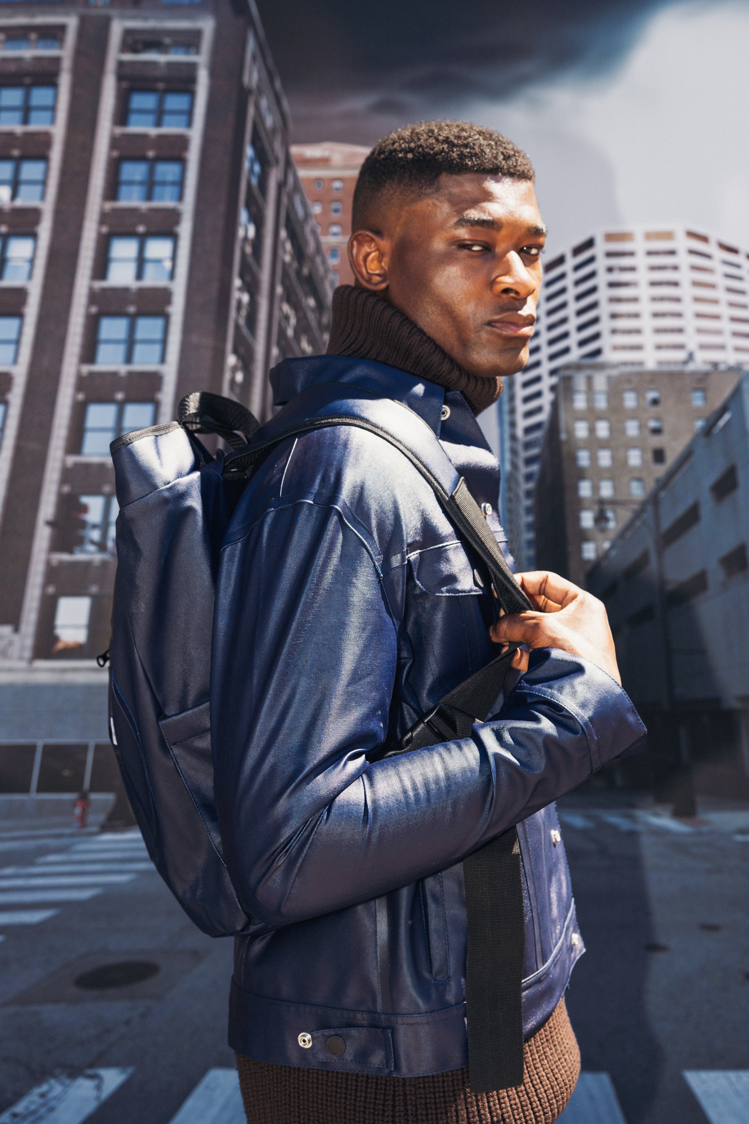 Men's Lee® x STUTTERHEIM Storm Rider™ Jacket Aviator Navy - 3