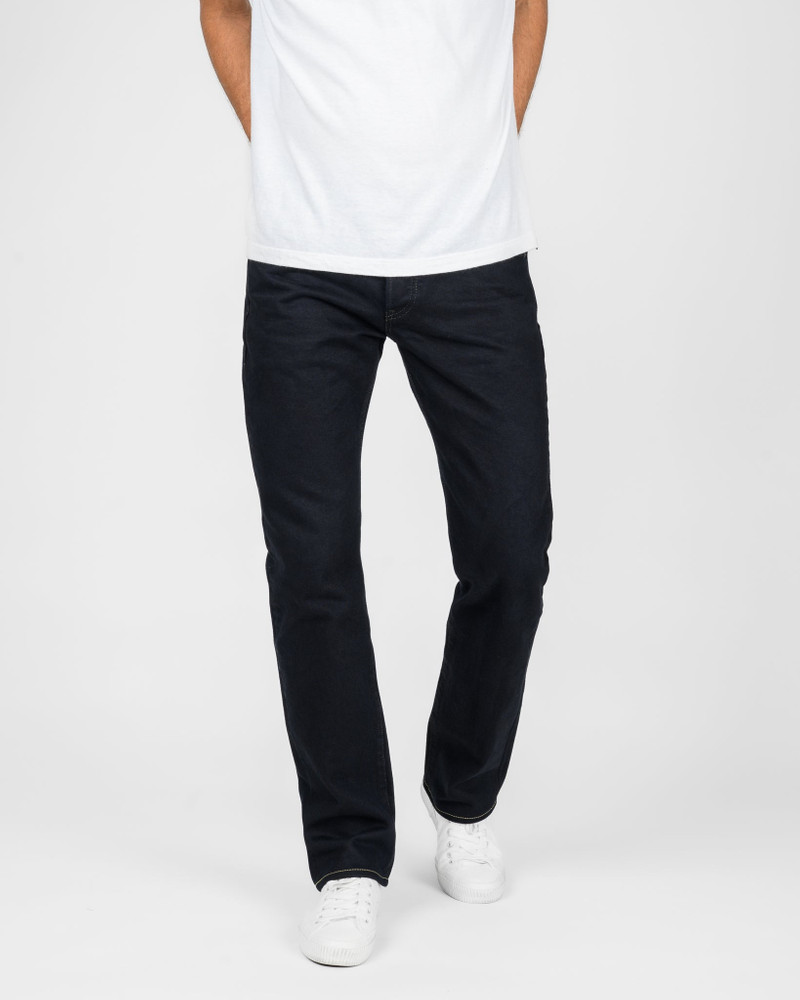 Iron Heart IH-777S-142OD 14OZ SELVEDGE DENIM SLIM TAPERED CUT JEANS - INDIGO OVERDYED BLACK outlook