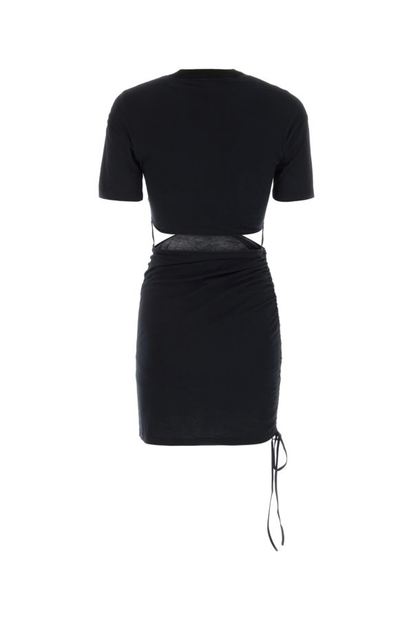 Black cotton mini dress - 2