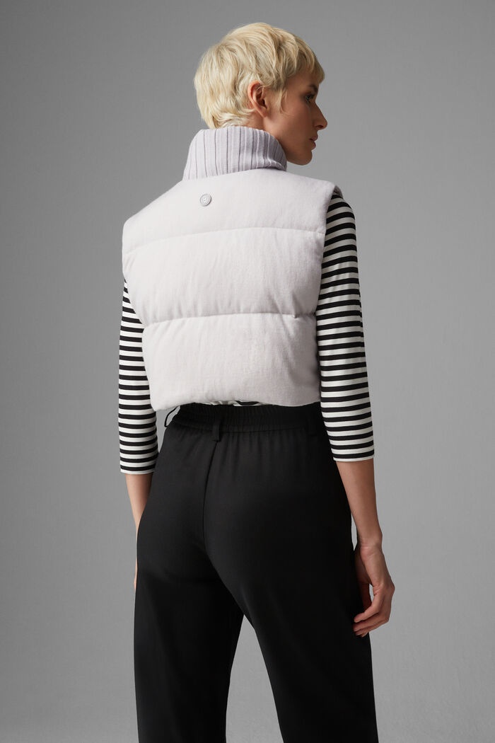 Miani Pure new wool and down waistcoat in Cream - 3