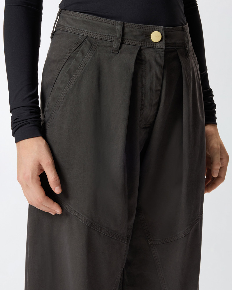 BRUSHED COTTON BALLOON TROUSERS 5