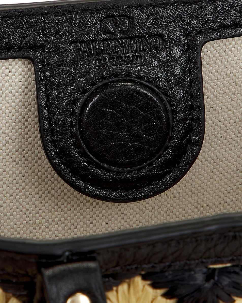 Raffia Mini Rockstud Tote Bag - 6