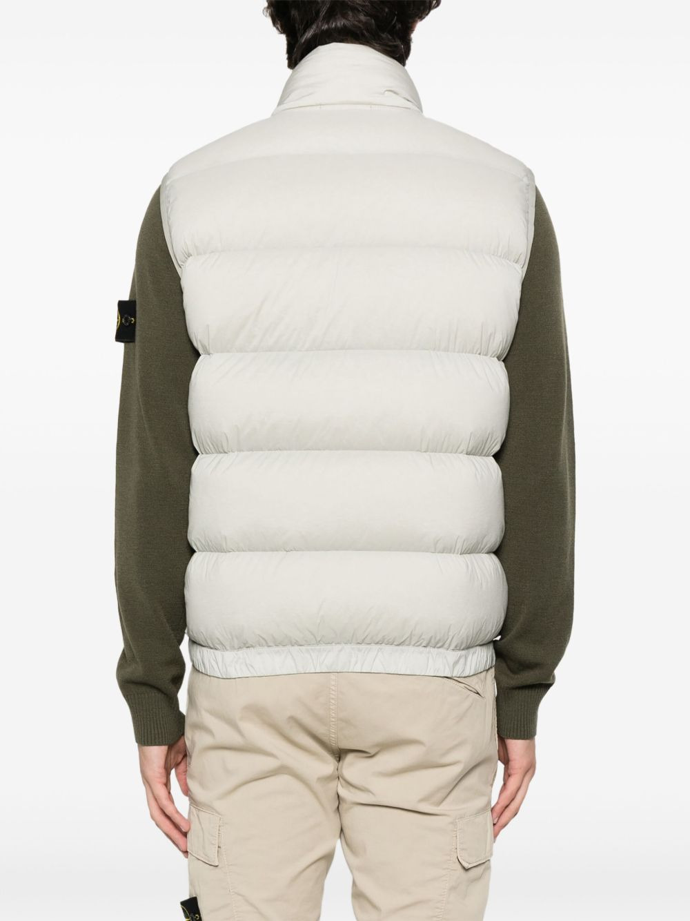 quilted zip-fastening padded vest - 4