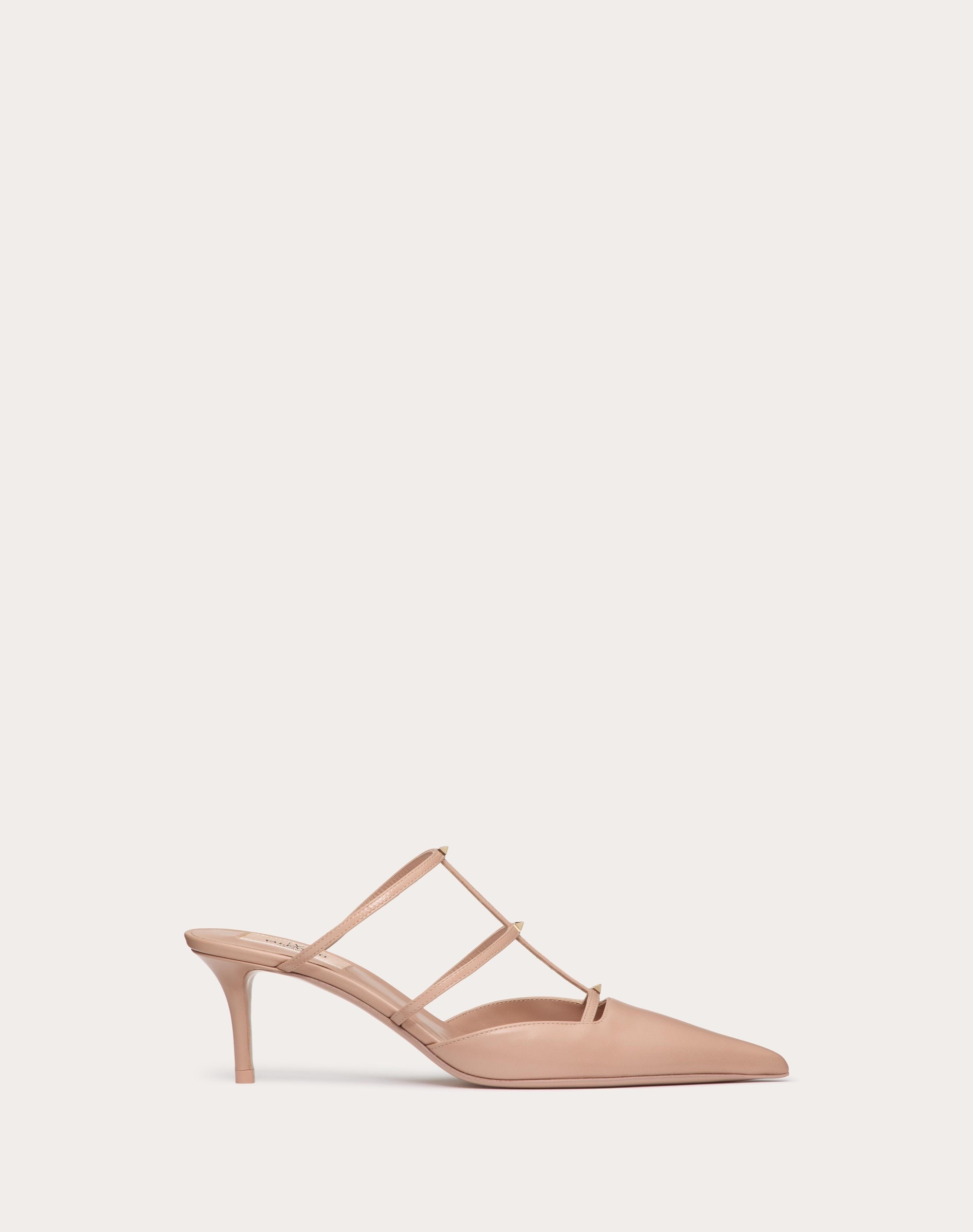 ROCKSTUD WISPY CALFSKIN MULE 60MM - 1