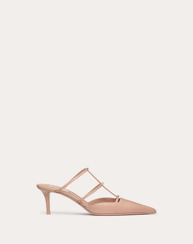 ROCKSTUD WISPY CALFSKIN MULE 60MM - 1