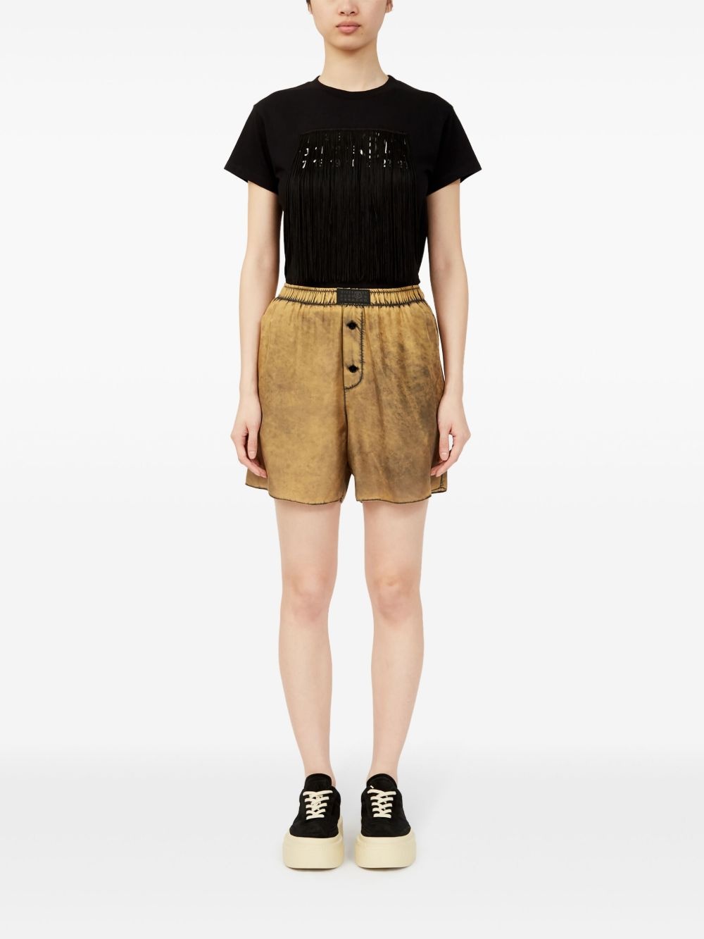 distressed-finish shorts - 2