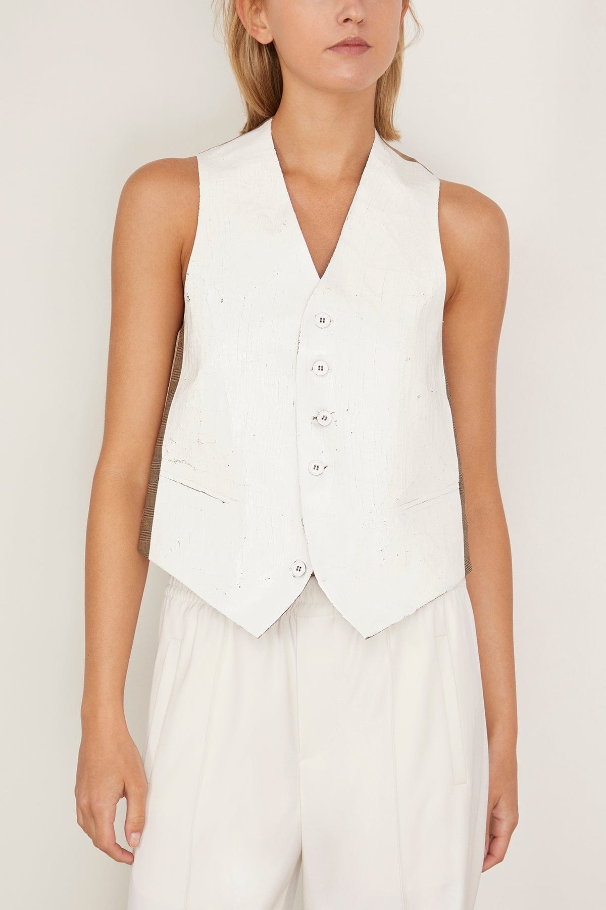 Gilet in Medium White - 3