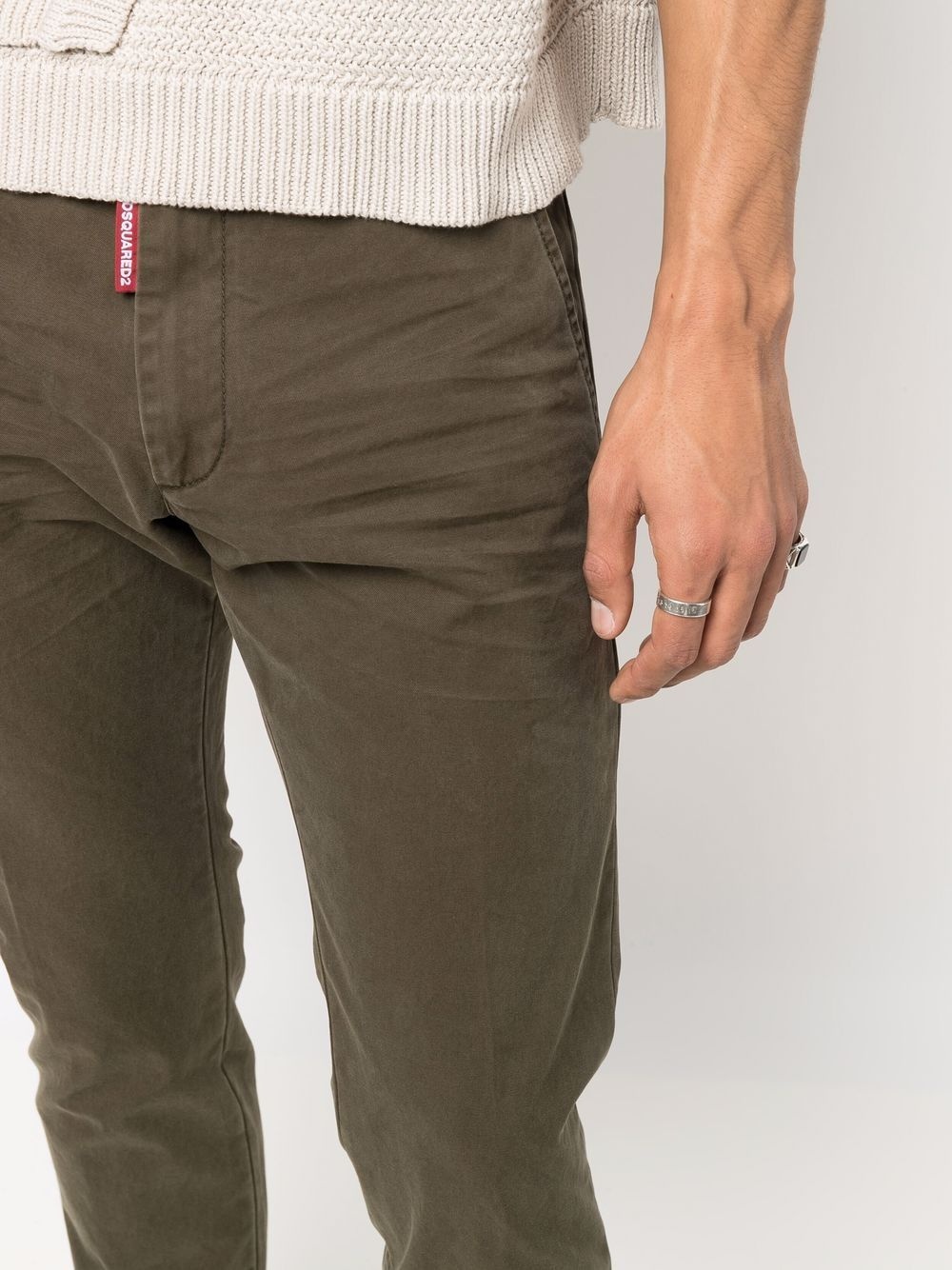 four-pocket cotton chinos - 5