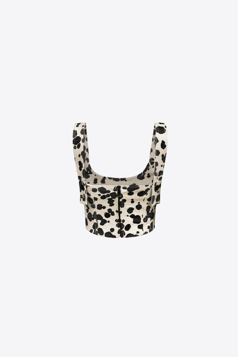 AREA DALMATIAN DENIM CORSET TOP outlook