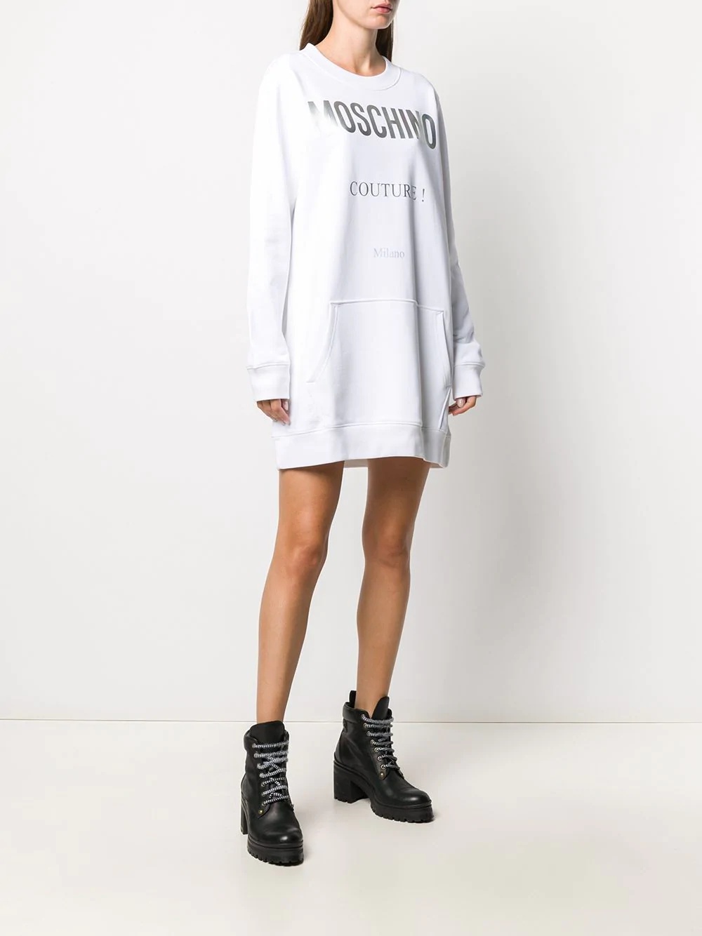 Couture logo-print sweatshirt dress - 3