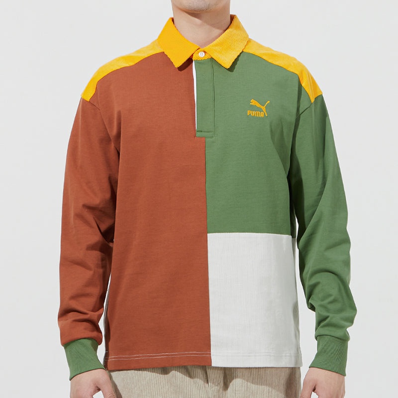 PUMA Retro Color Block Polo Shirt 'Green' 534680-17 - 3