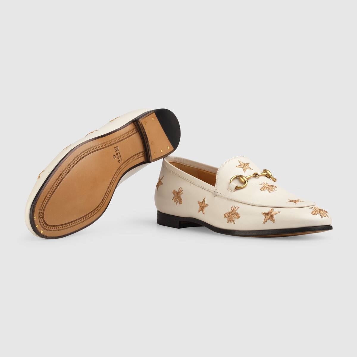 Gucci Jordaan embroidered leather loafer - 5