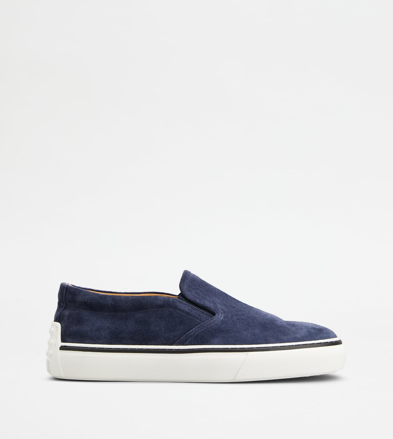 SLIP-ONS IN SUEDE - BLUE 1