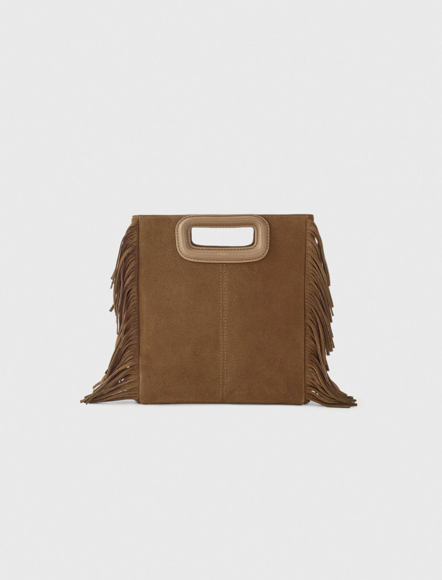 Fringed M bag in suede - 1