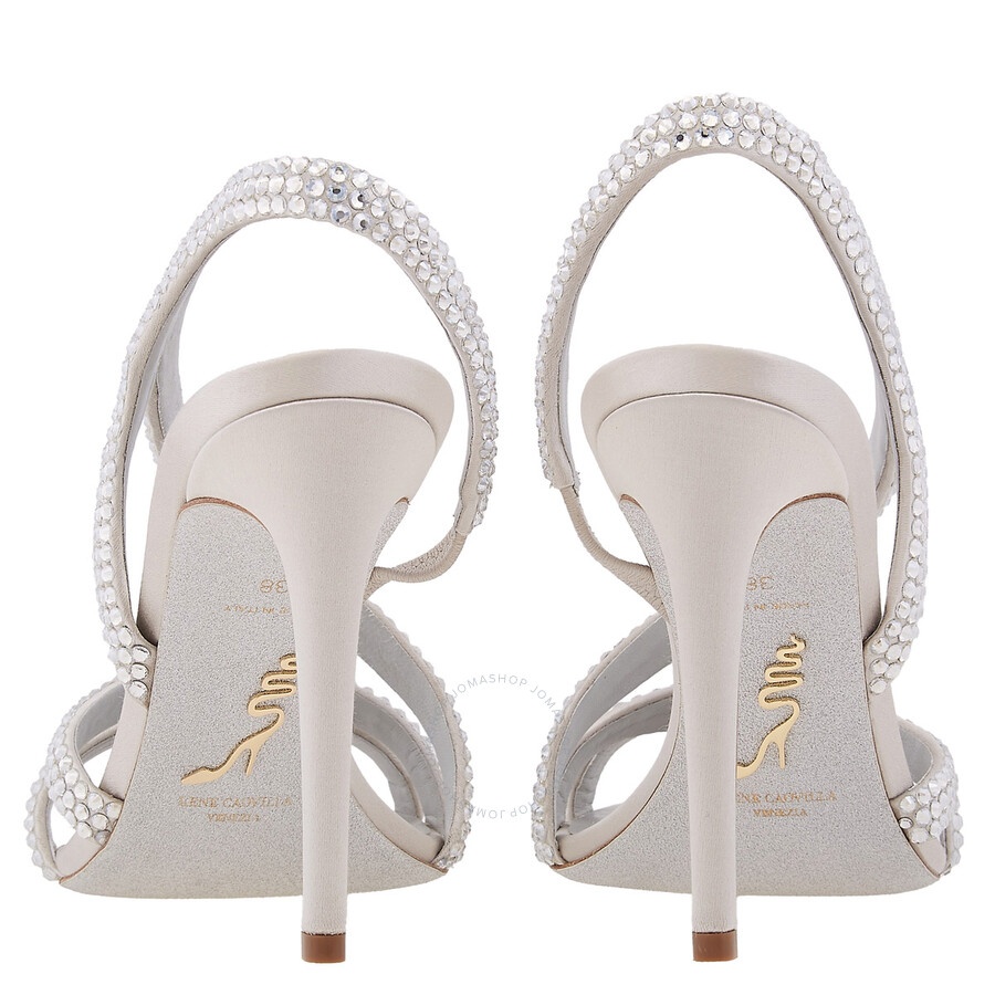 Rene Caovilla Lisa Silver Sandals - 4