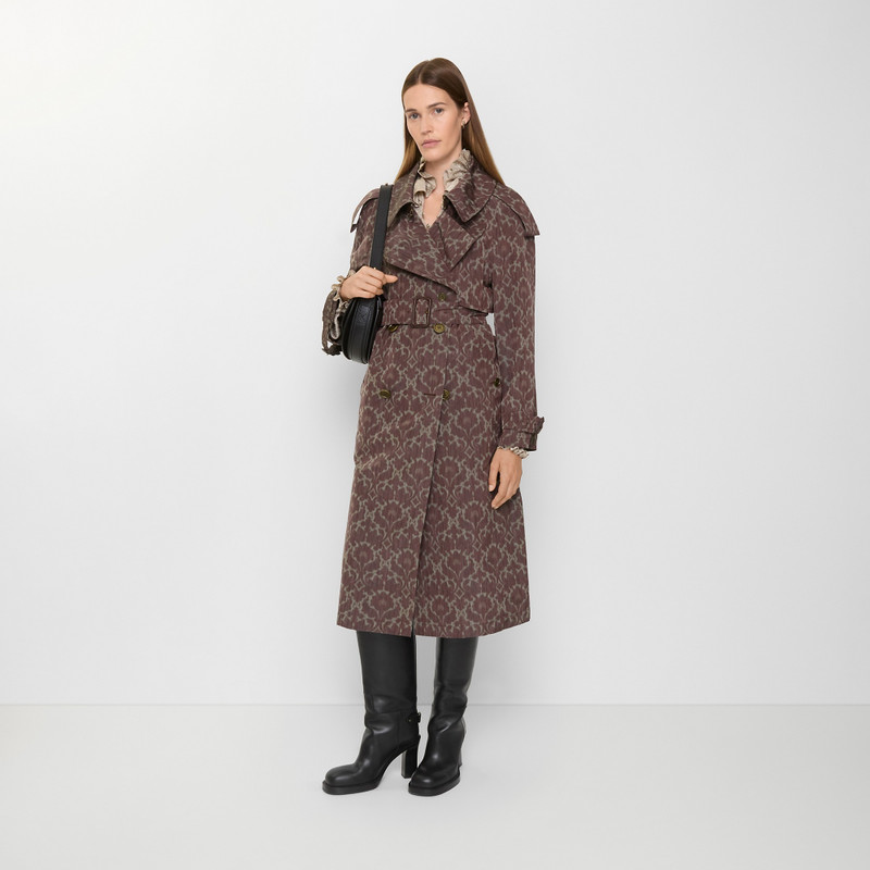 Long Baroque Viscose Blend Fitzrovia Trench Coat 3