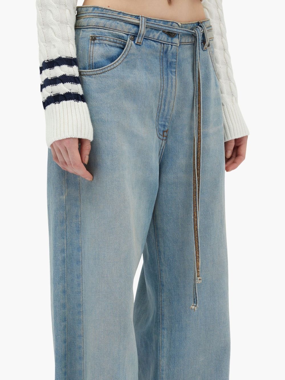 cotton straight jeans - 5
