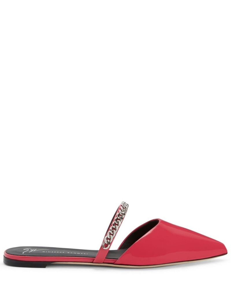 Laurette chain-detail flat mules 1