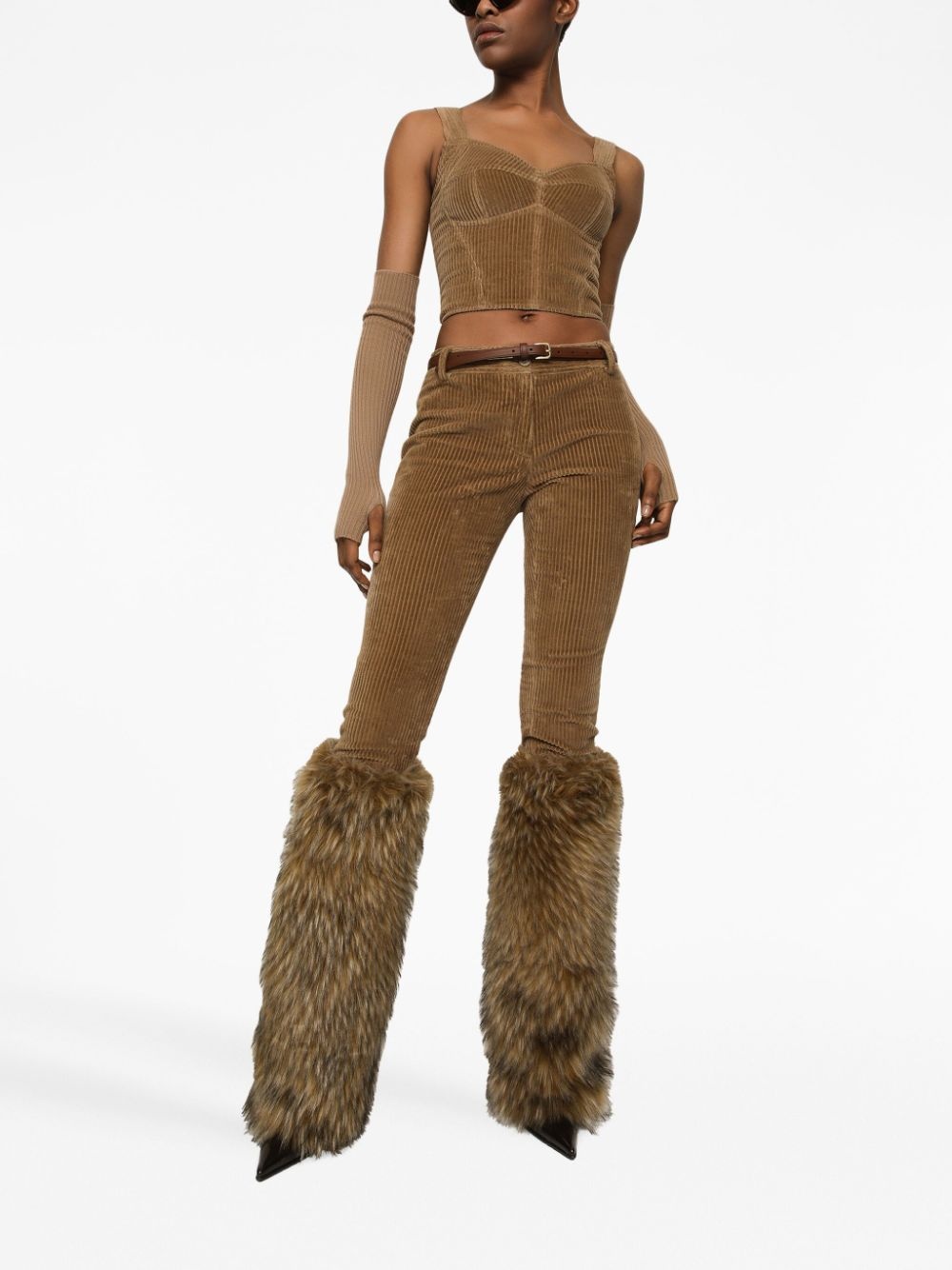 low-rise corduroy trousers - 3