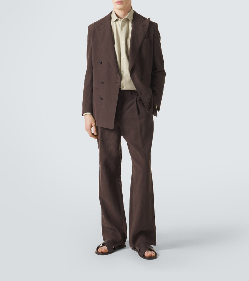 FRESCOBOL CARIOCA Emilio herringbone denim shirt outlook