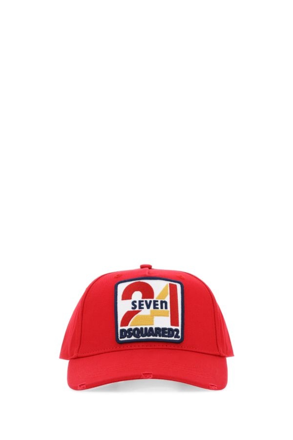 Dsquared Man Red Cotton Baseball Cap - 1