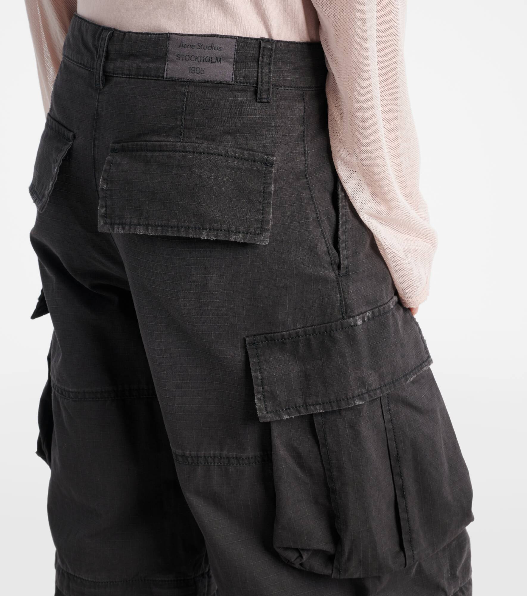 Cotton barrel-leg cargo pants - 4