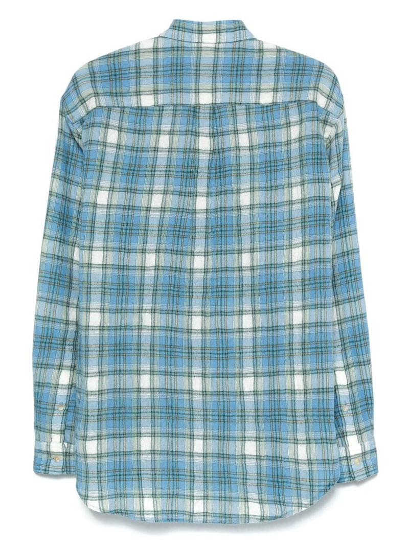 AURALEE check-pattern wool shirt outlook