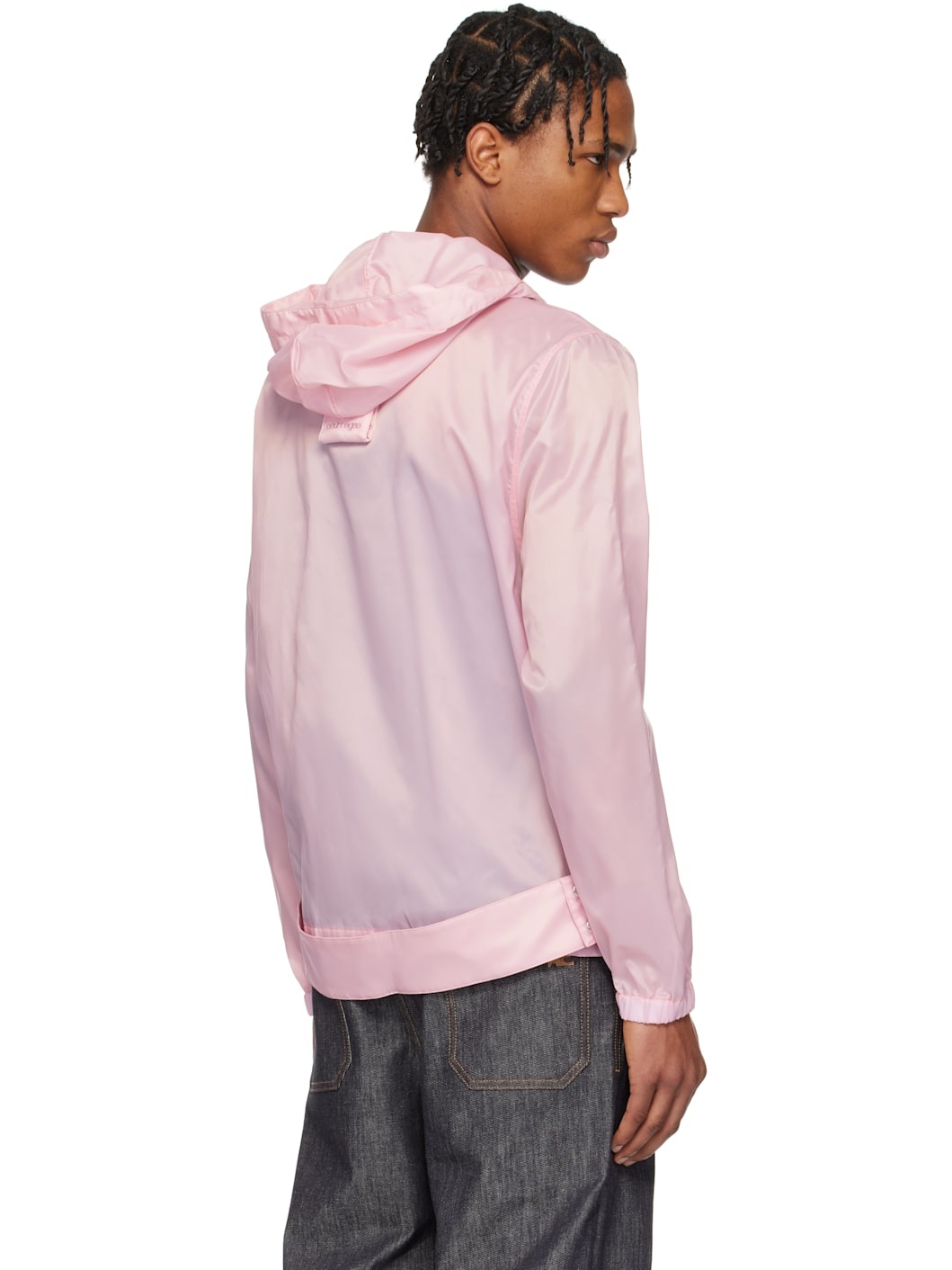 Pink Hooded Windbreaker Jacket - 3