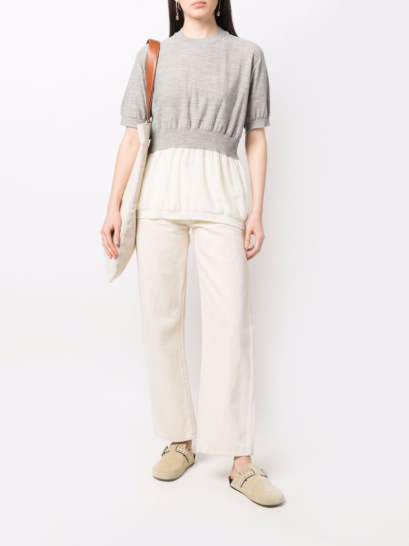 SOFIE D'HOORE two-tone wool T-shirt outlook