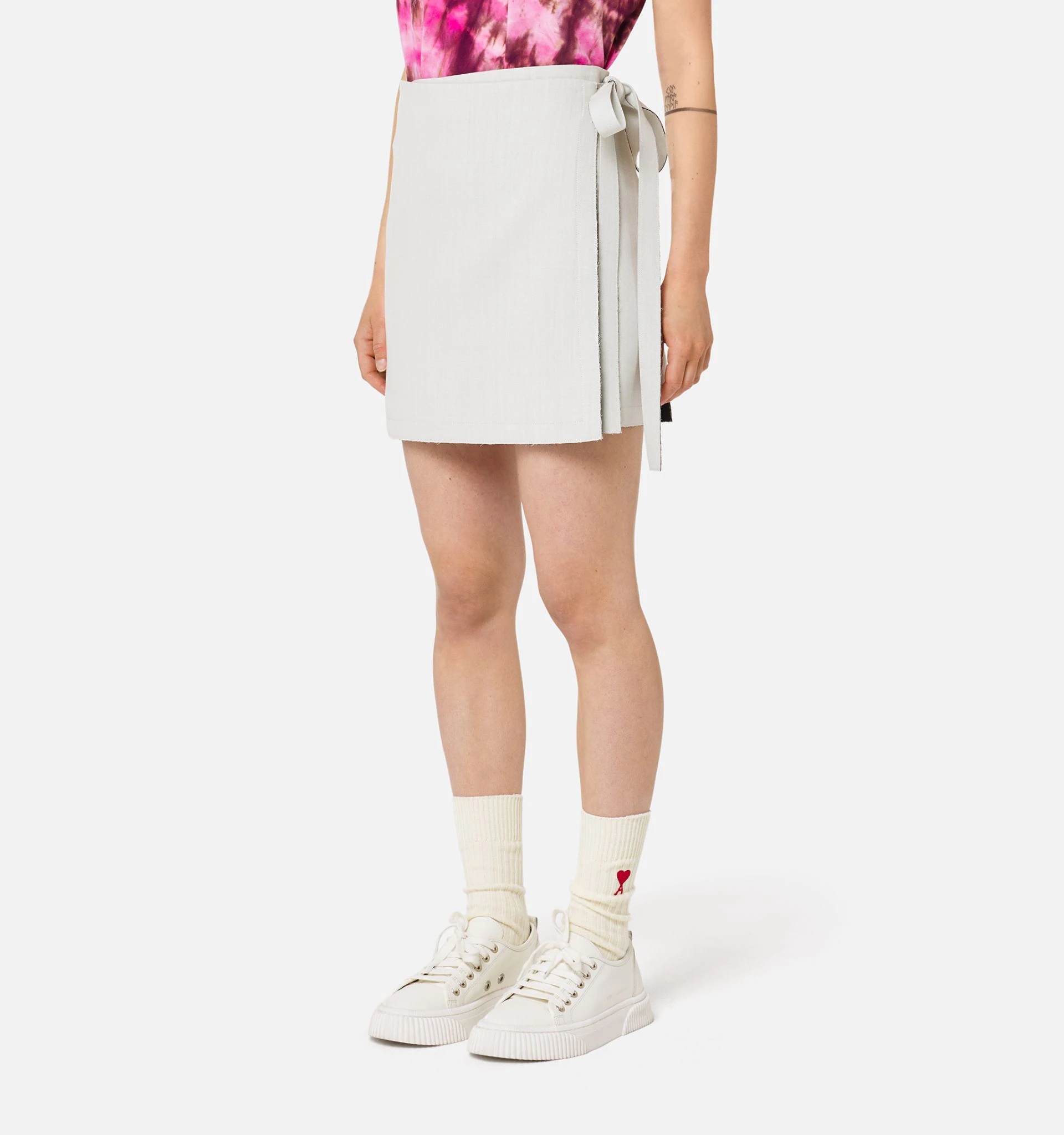 Bicolor Wrap Skirt - 3