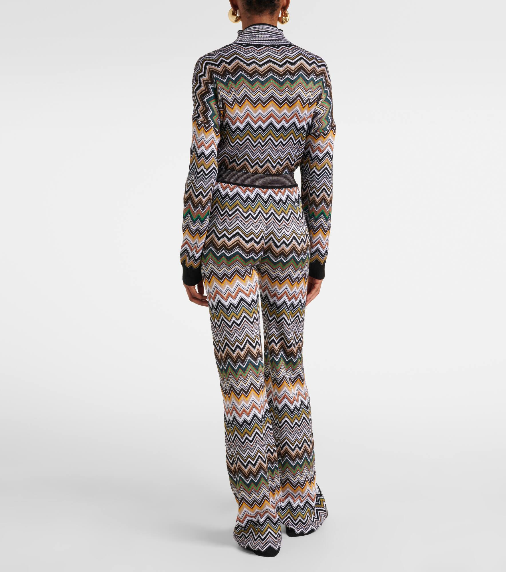 Zigzag high-rise flared pants - 3