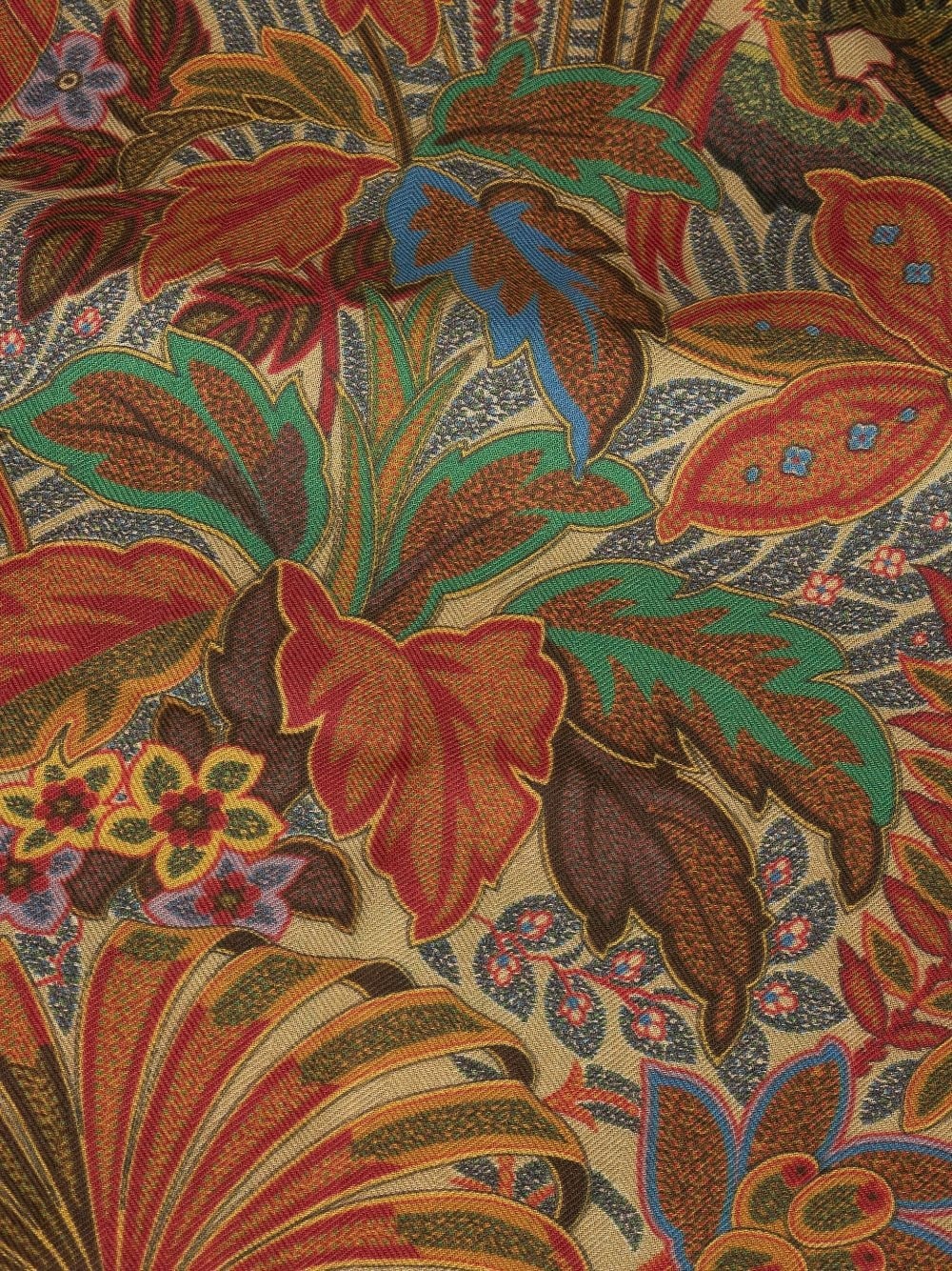 floral-print frayed-edge scarf - 2