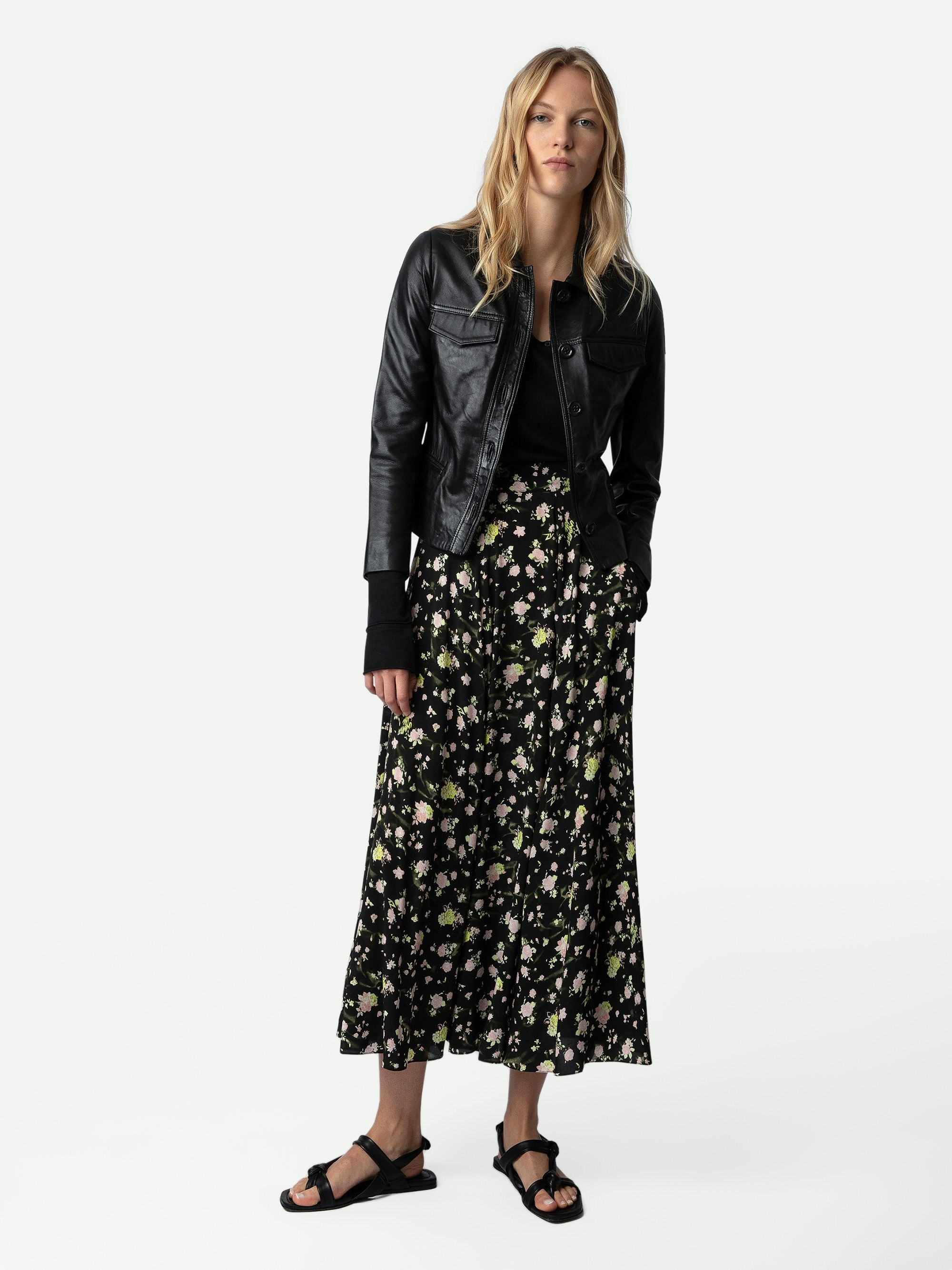 Joyo Soft Crinkle Roses Skirt - 2