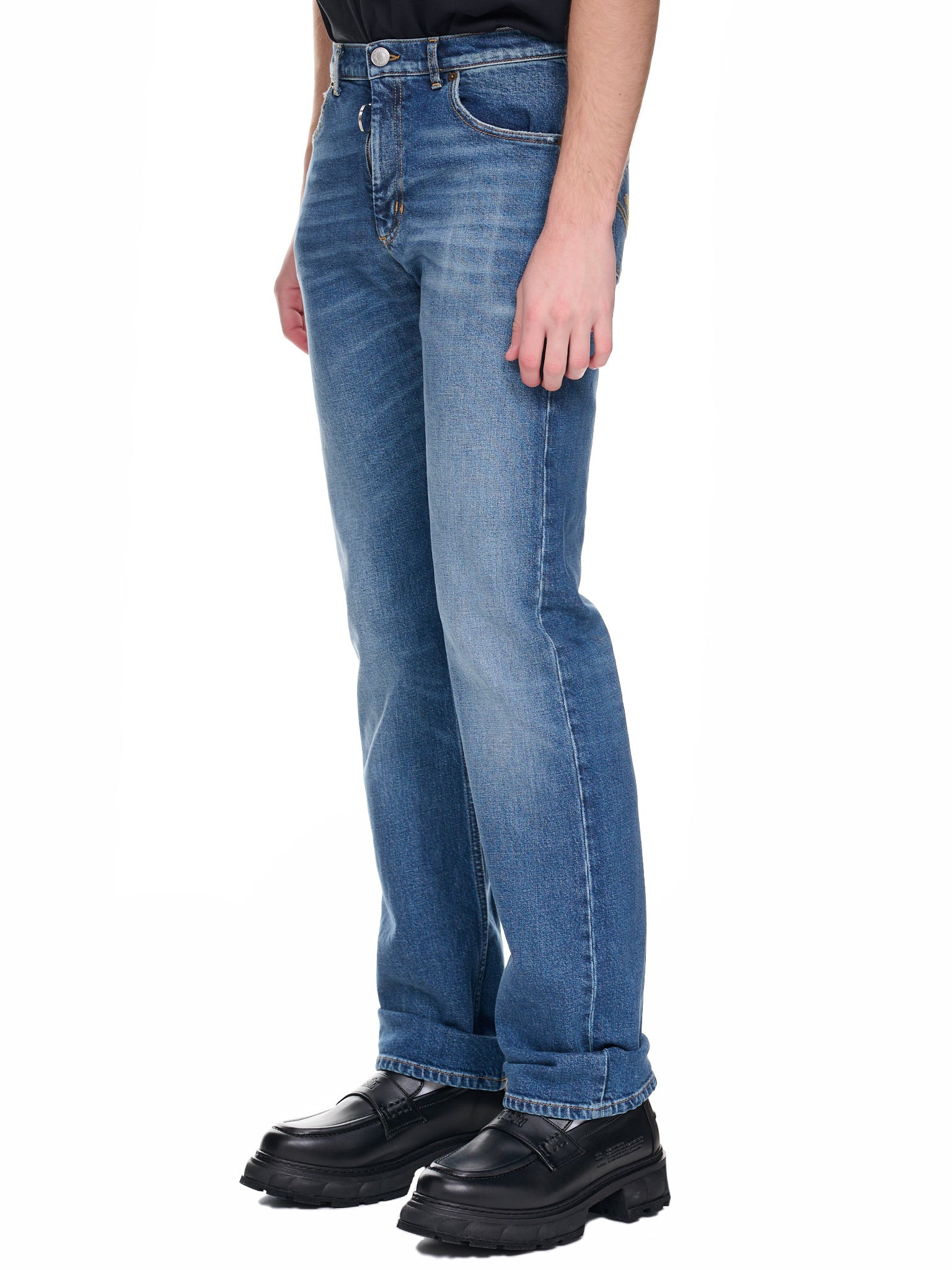 Pulled Stretch Denim Pants - 2