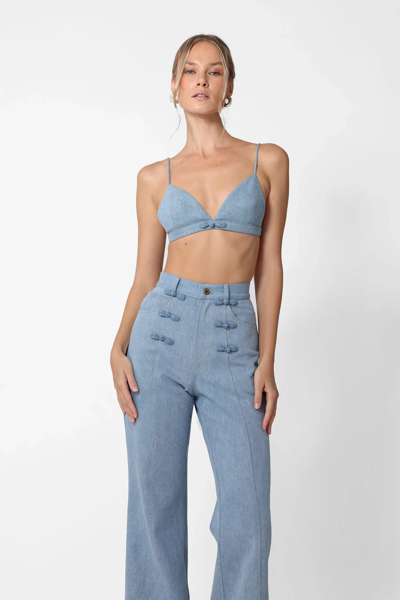 CLEO DENIM BRALETTE - 1