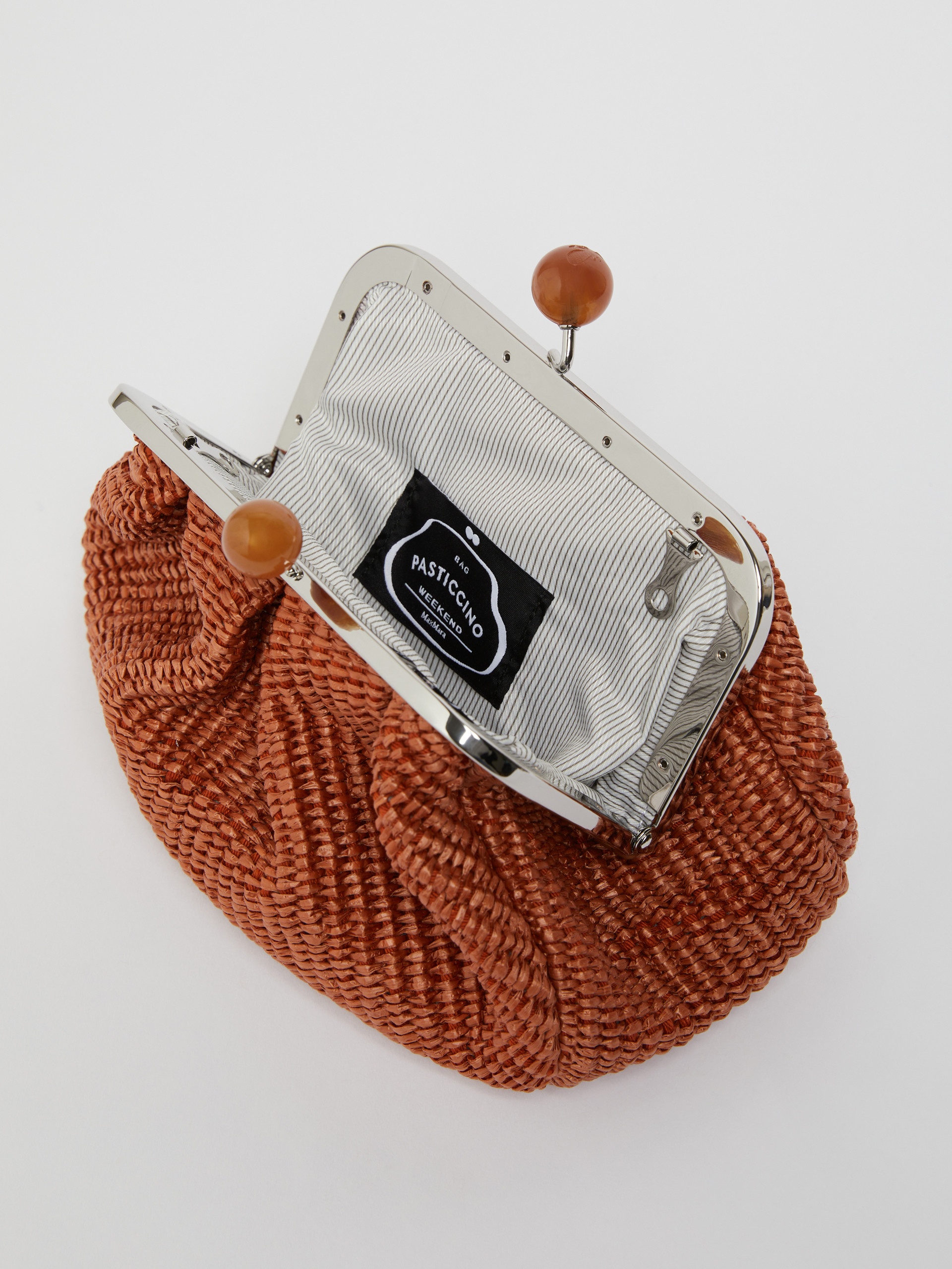PALMAS Small raffia-effect Pasticcino Bag - 6
