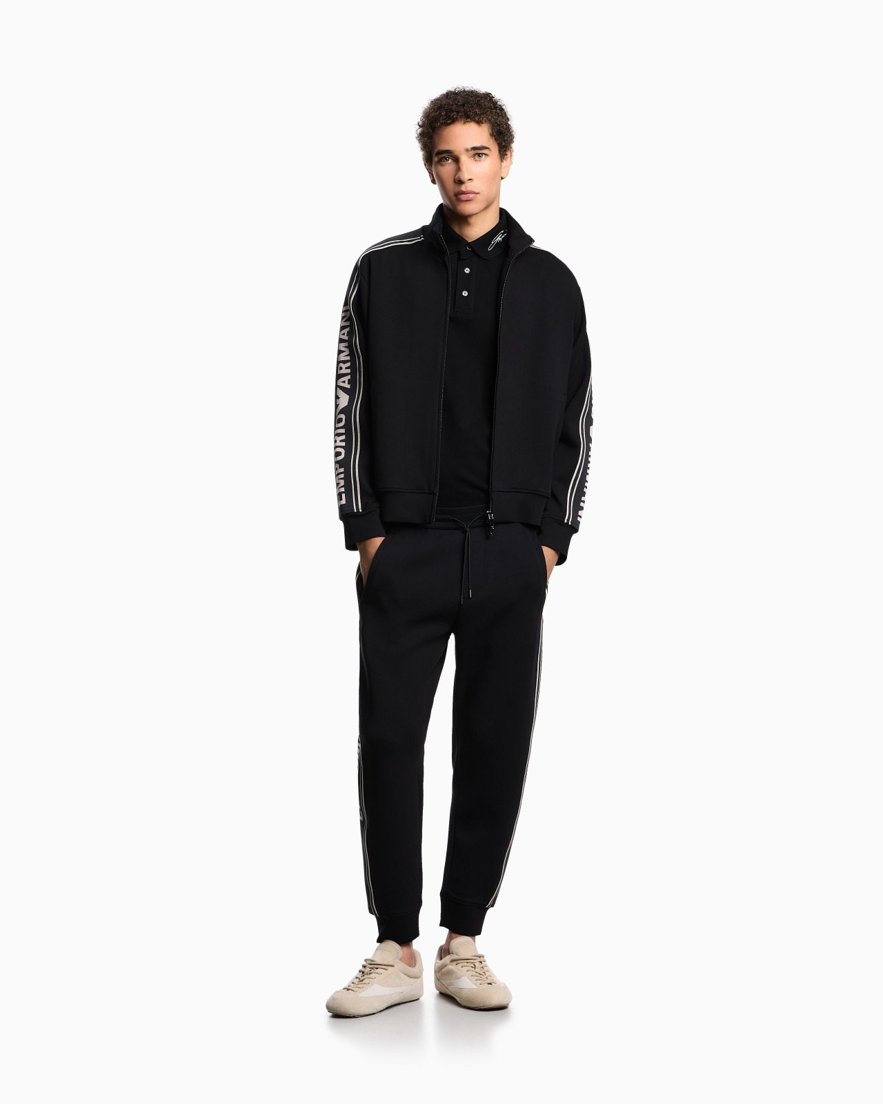 ASV DOUBLE-JERSEY FULL-ZIP SWEATSHIRT WITH LOGO STRIPE - 2