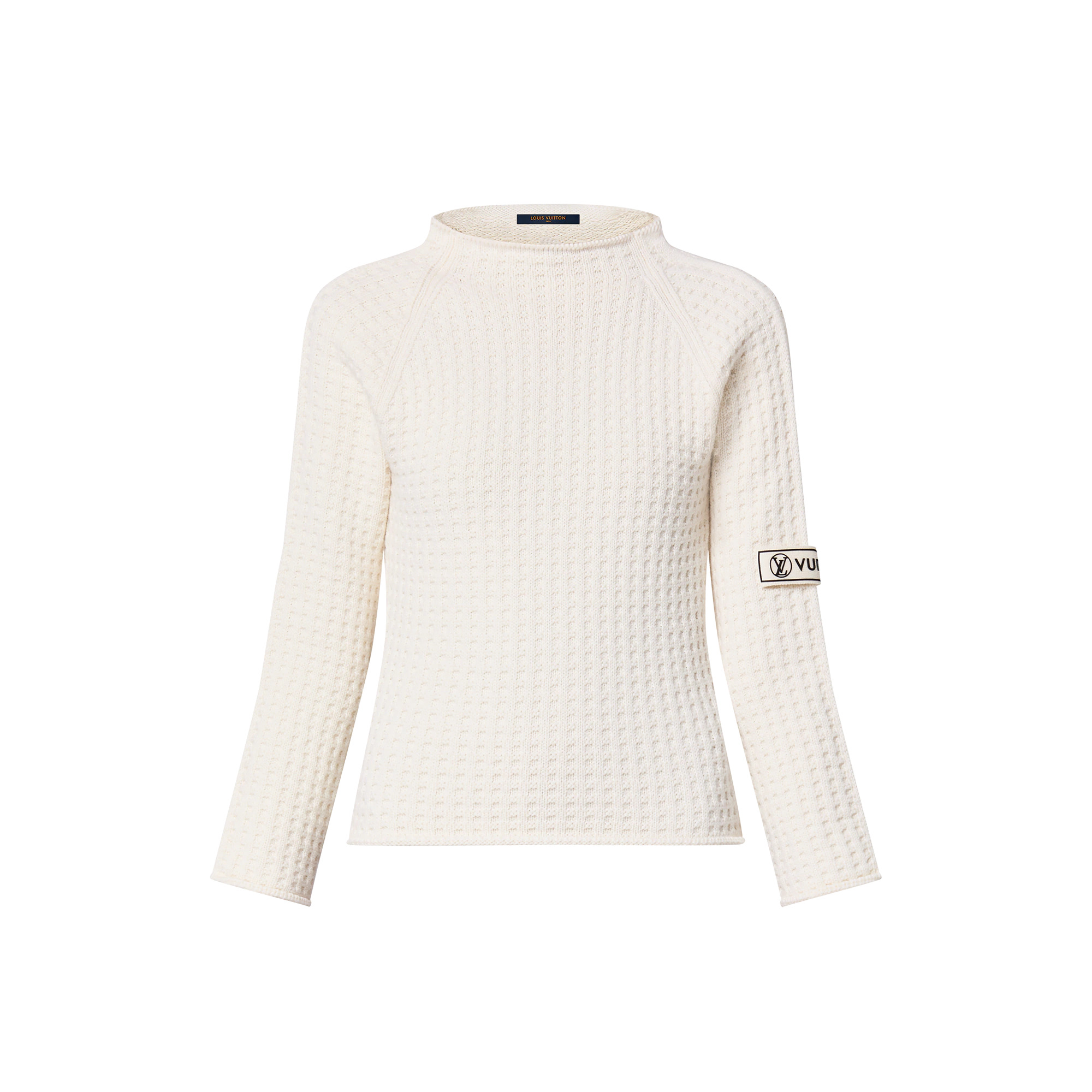 Waffle Knit Pullover - 1