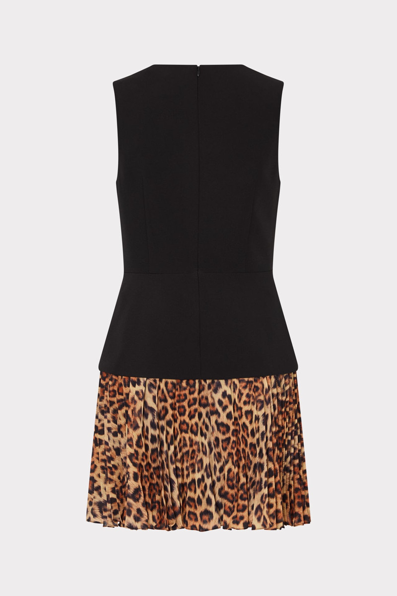 Haddy Leopard Print Pleated Mini Dress 3