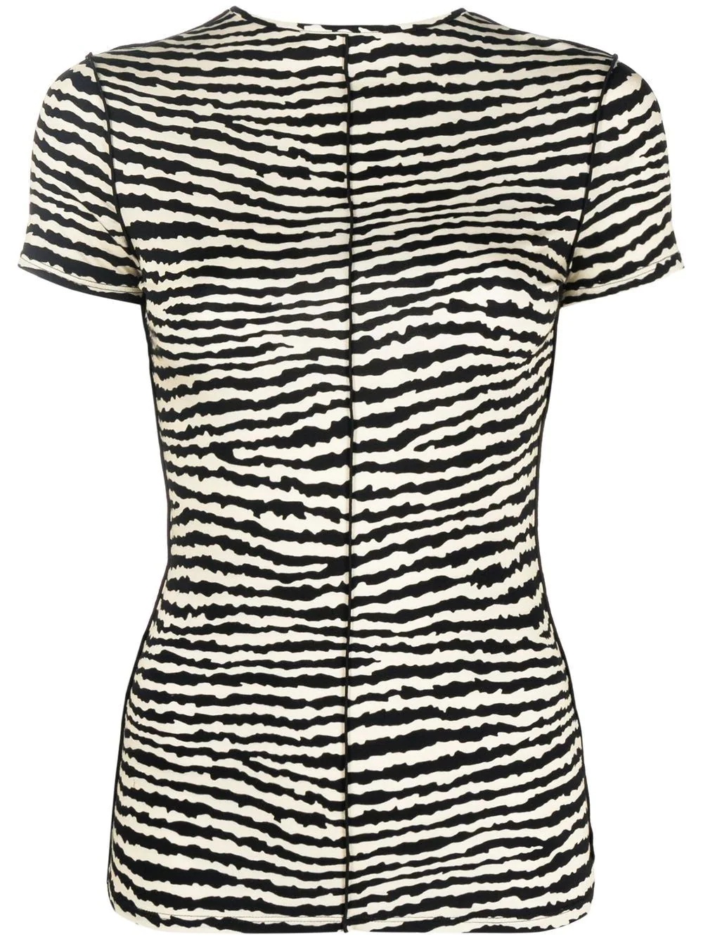 zebra-print T-shirt - 1