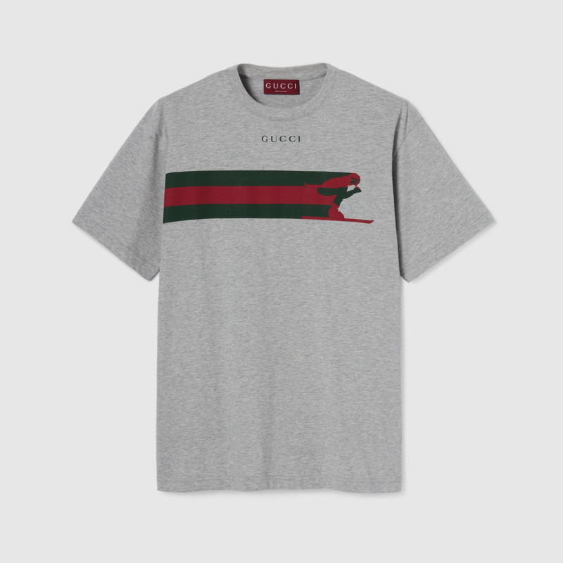 Cotton jersey T-shirt with print 1