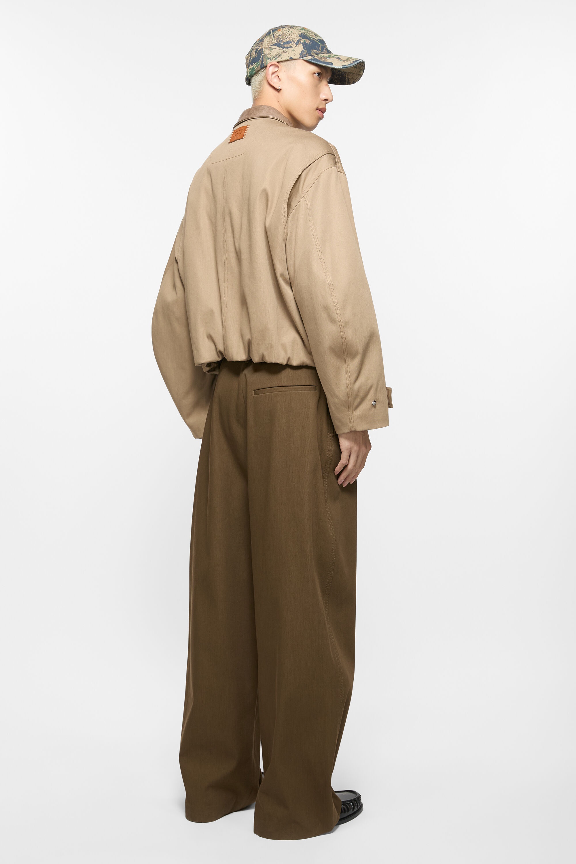 Twill trousers - Olive green - 2