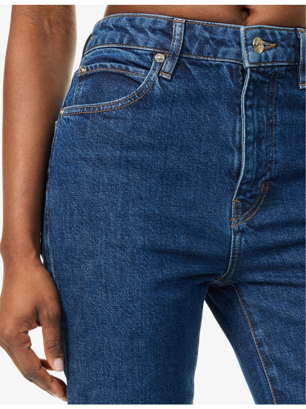 The Ruler Crop Five-Pockets Straight-Leg High-Rise Stretch-Denim Jeans - 5