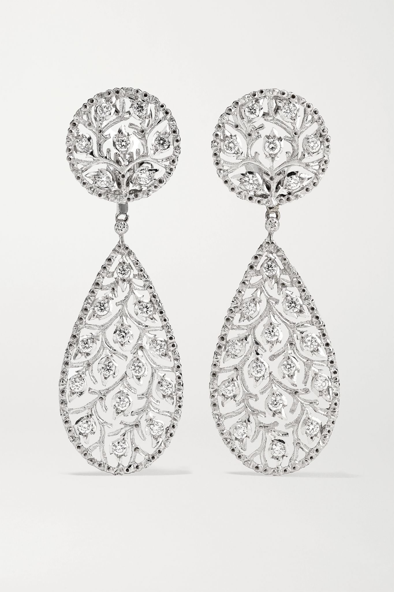 Ramage 18-karat white gold diamond earrings - 1