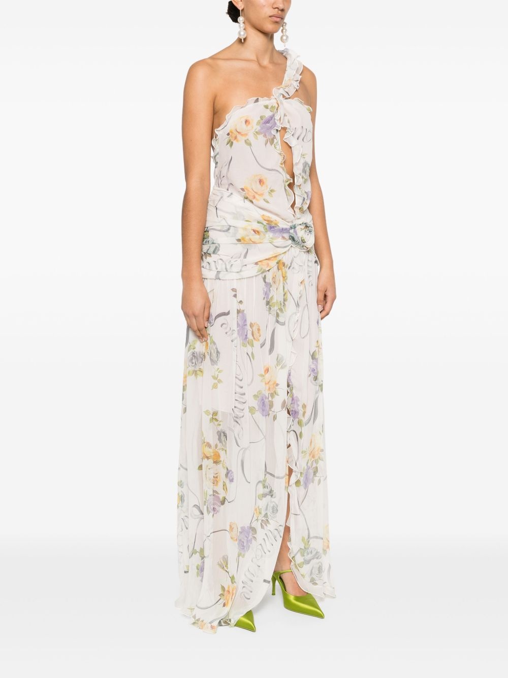 floral-print maxi dress - 3