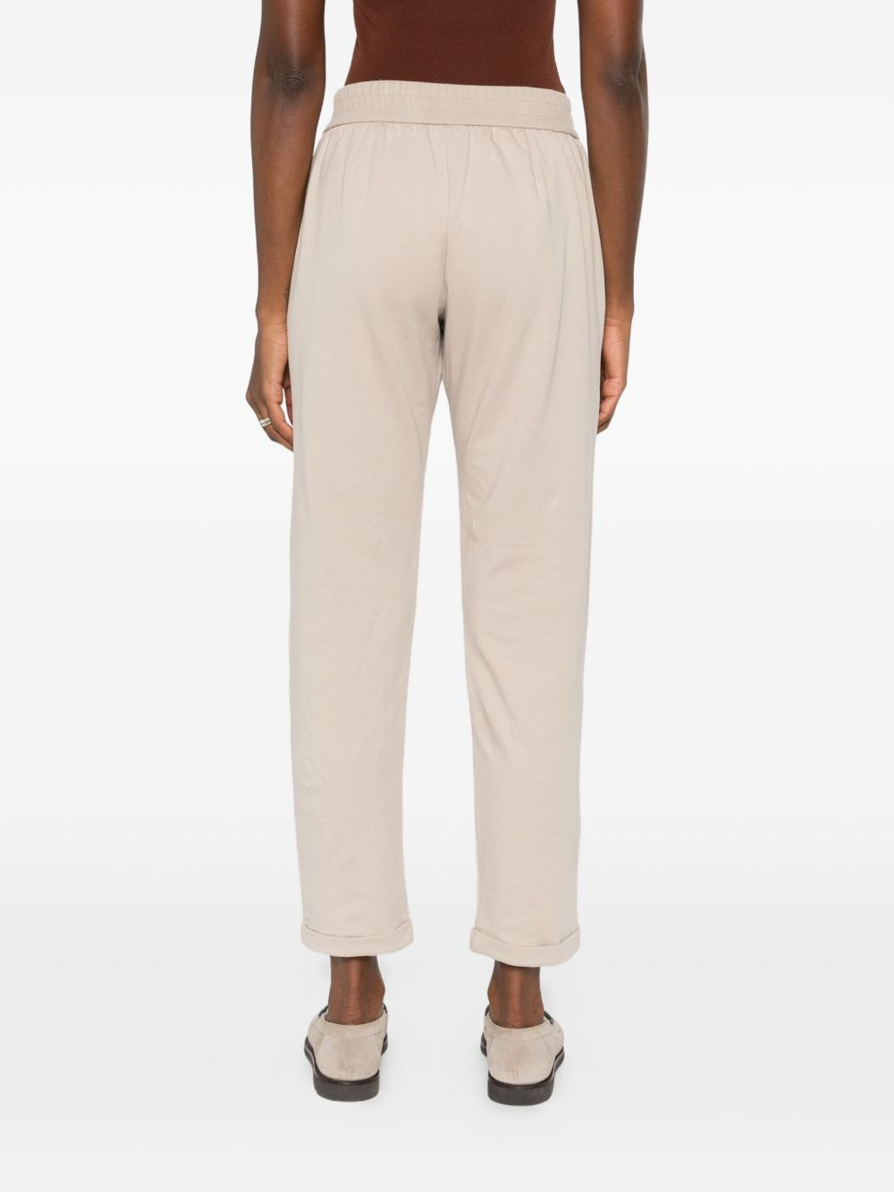 cuffed track pants - 4